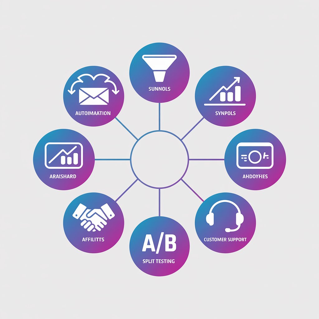 Seven interconnected components of a done for you affiliate marketing system